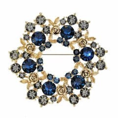 Vintage Crystal Flower Brooch Pin Fashion Suit Pin Corsage Accessories Brooches