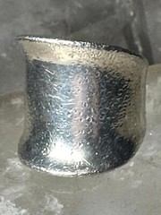 Cigar Band ring signed MMA knuckle band size 6 sterling silver women girls