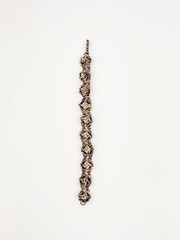 Sterling Silver Rose Link Bracelet – 8″ Long, 41.4g, Mexico 925