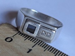 Vintage men’s signet ring sterling silver 925 Size 11.5 wt. 5.4 g.