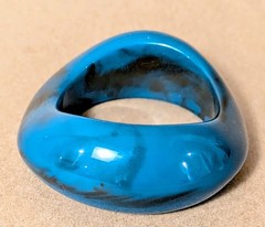 Vintage Chunky Turquoise Smokey Color Acrylic Bracelet