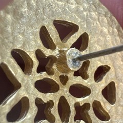 Casual Corner VTG Gold-Tone Round Chunky Cut Out Star Stud Earrings MCM Unique