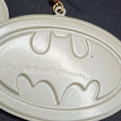 Fun Funky Vintage 80s 90s Earrings ` Batman Bat Man Signal DC Comics Eighties