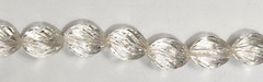 Vtg Graduated Glass Swirl Beads Rhinestone Spacers Silvertone Art Deco Beauty