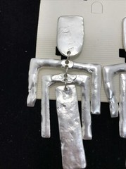 Vintage Temptation Fashion Jewlery Silver Tone Statement Clip-on Earrings