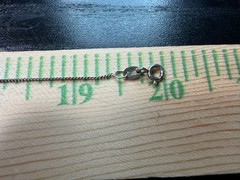 1.47g Vintage Sterling Silver 925 Chain Curb Link Necklace 20 in M
