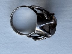 Vintage Sterling Silver Smoky Quartz Crystal Ring Size 7