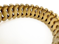 Vintage American Queen Pitman Keeler Sweetheart Bracelet Heart Gold Filled 1940s
