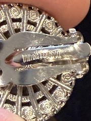 Vintage 1950 -1970’s Whiting And Davis Silver Tone Clip On Earrings