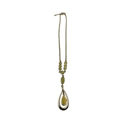 Vintage Barzel 18kt Gold Plated Gold,Green,Yellow Chrystals 10″ Necklace