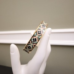 Metropolitan Museum of Art bracelet Iznik Cintamani enamel gold plate signed MMA