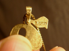 Vintage Avon 79 Charm Pendant and Unbranded 1979 Mini Senior Class Ring Pendant