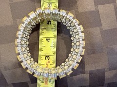 Vintage with an expandable Lucite bracelet in great condition. 1.5″ wide