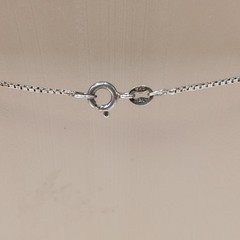 925 Italy Station Necklace 18in Sterling Silver 3g Patina Intact Beads Box Chain