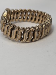 Daughters Of The American Revolution Expandable Sweetheart Bracelet Gold Tone