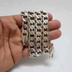 Vintage 925 Sterling Silver Heavy Chain Necklace 12mm 74cm 29in 112.4g Stamped
