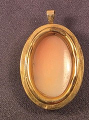 Victorian Era Carved Shell Cameo Pendant 1/20 10KT Gold Filled Stamped C.T.