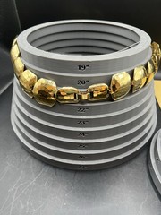 1980’s Chic Runway Statement Gold Tone 6pc Necklace Lot Green rhinestone Chunky