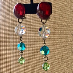 Vintage Statement Drop Clip-On Earrings