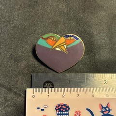 Laurel Burch Bird Pin Enamel Purple