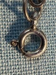 VINTAGE STERLING 9.5″ long CHINESE GOOD LUCK SYMBOL BRAC reserved for OSWC