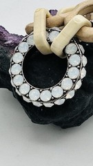 Lanvin Paris Statement Link Bracelet Signed Crystal Wood Resin Designer