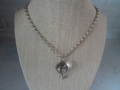Vintage Sterling Large Pools of Light Crystal Necklace