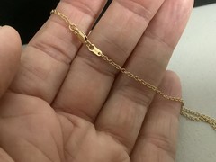 Vintage M.S.Company 18k yellow gold chain necklace 18″ lobster clasp signed 3.1g