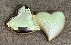 3 Vintage Goldtone Pins – Double Heart Signed Tona / Rose / Small Bumble Bee