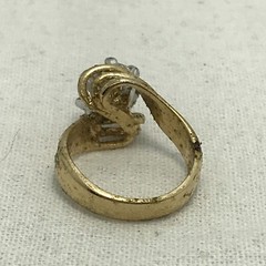 Vintage 18KT GE Gold Plated & Cubic Zirconia in Bold Look Ring varied sizes