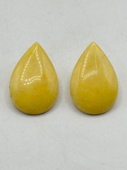 Vintage yellow stone teardrop earrings