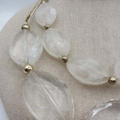 Vintage Lucite Necklace Chunky Layered Statement 19 Inch