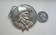Hartmans Durango Sterling Silver Confederate General Soldier Cowboy Pin Badge