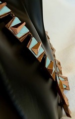 1950’s Vintage MATISSE RENOIR CHILE NECKLACE MCM Copper & TURQUOISE Enamel