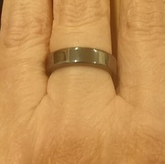 Vintage Nwot Hematite Plain Band Ring Size 8.5