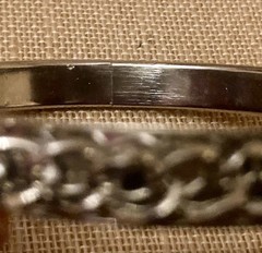 Vintage Bangle Bracelet Silver Tone Chain 8.25” Biker