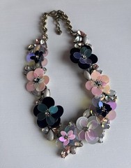 BaubleBar Statement Bib Collar Wildflower Necklace Sequins Jcrew Style H4