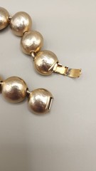 Vintage Vanity Les Bernard Gold Dome Link Bracelet Heavy 1.7oz Chunky 7.25″