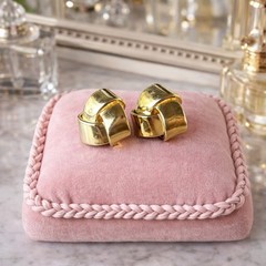 Vintage Gold Tone Pierced Post Earrings – 3/4” -Classic Minimalist – 1980s-1990s