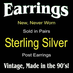Fishbone Earrings Sterling Silver NEW Vintage Punk 90’s Stud/Post Chim Ska Funk