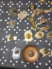 Lot Over 40 Pins Mostly Military Pins Militaria Lot AAB 16