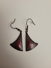 Vintage Sea Gems Celtic Lands Cloisonne Enamel Earrings
