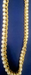 Vintage Caged Faux Pearl Gold Tone 16″ Necklace