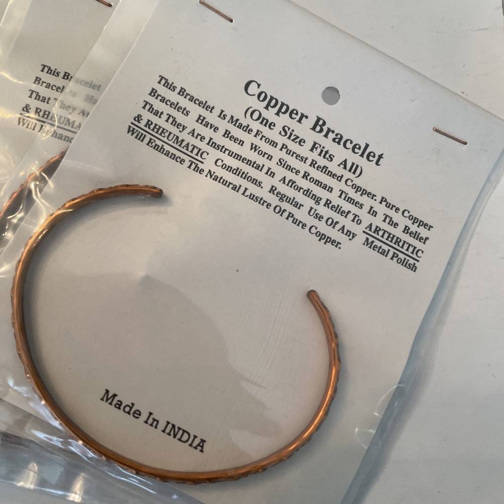 12 VTG Copper Cuff Bracelets New In Package