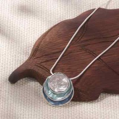 Fashion Enamel Zinc Alloy Necklace Silvery Chain Jewelry Women Men Gift New