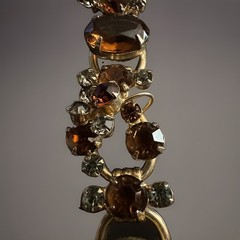 STUNNING Vintage 1960s Juliana Topaz Amber Rhinestone Bracelet D&E unmarked