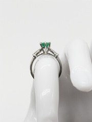 Designer $4000 2.30ct AAA+++ Natural Emerald VS G Diamond 14k White Gold Ring