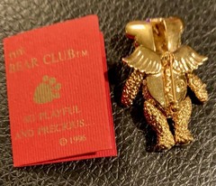 Batya gold-tone articulated angel bear brooch
