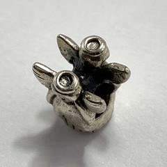 Two 925 Sterling Charm Beads 3-D Angel plus Guardian Angel to Protect and Guide