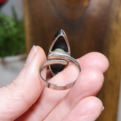 Shiva Eye Shell Inlay Sterling Silver Ring US ring size 9